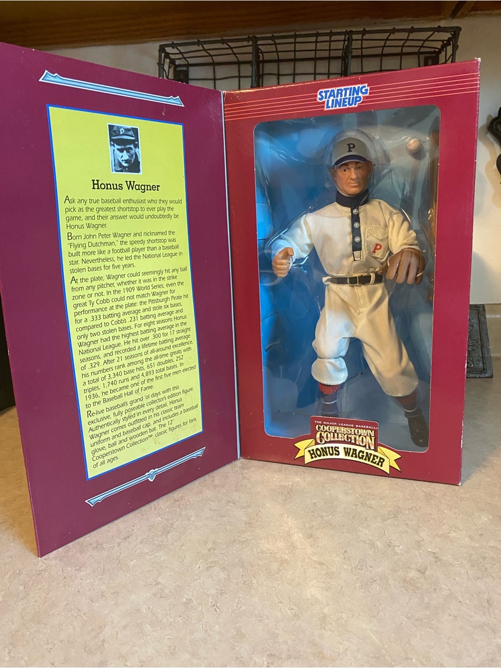 Vintage 1996 Starting Lineup MLB Cooperstown Collection Honus Wagner 12” Figure